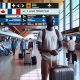 un travailleur étranger arrivant à l'aéroport de montréal, canada